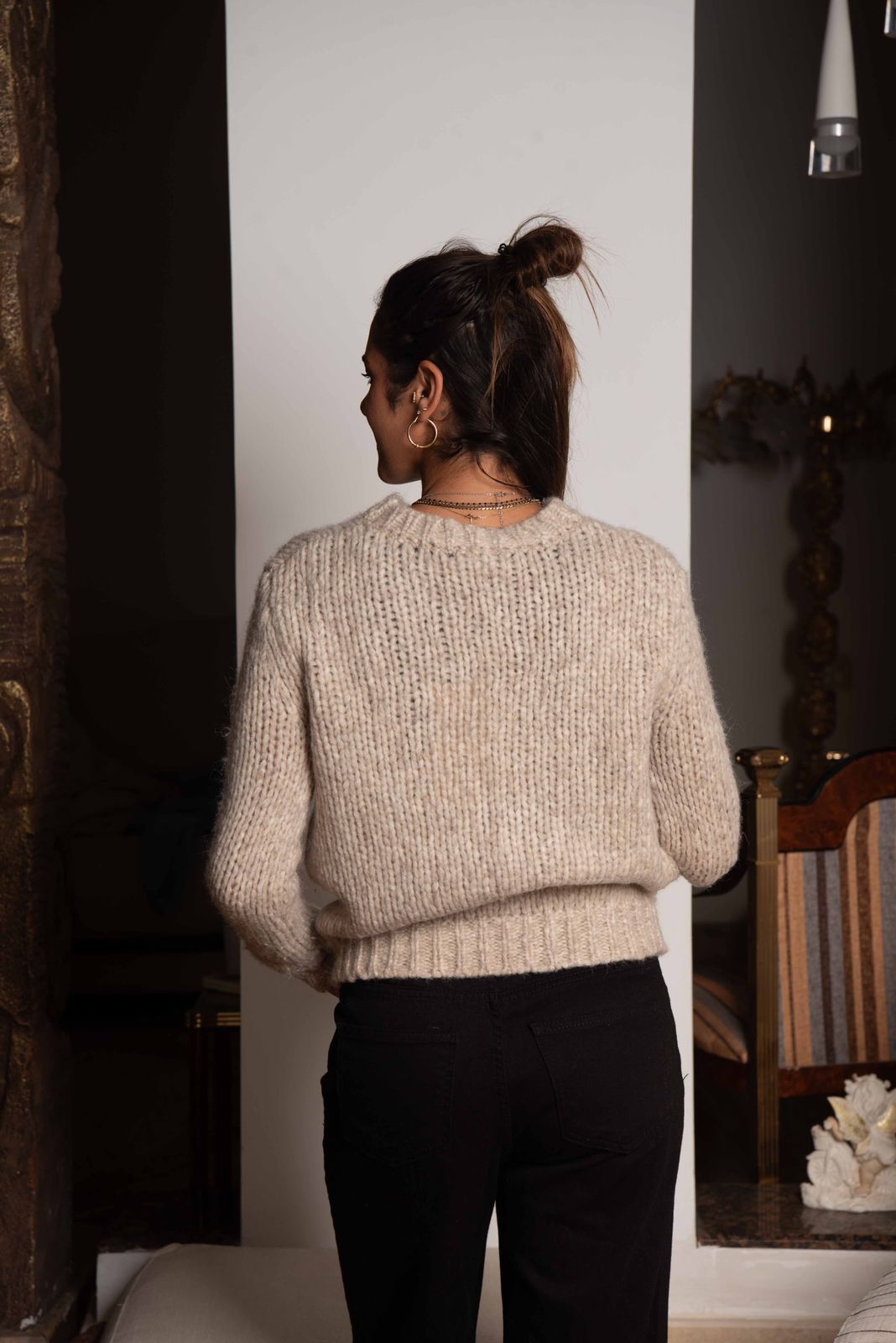 Cappuccino Fluffy Pullover