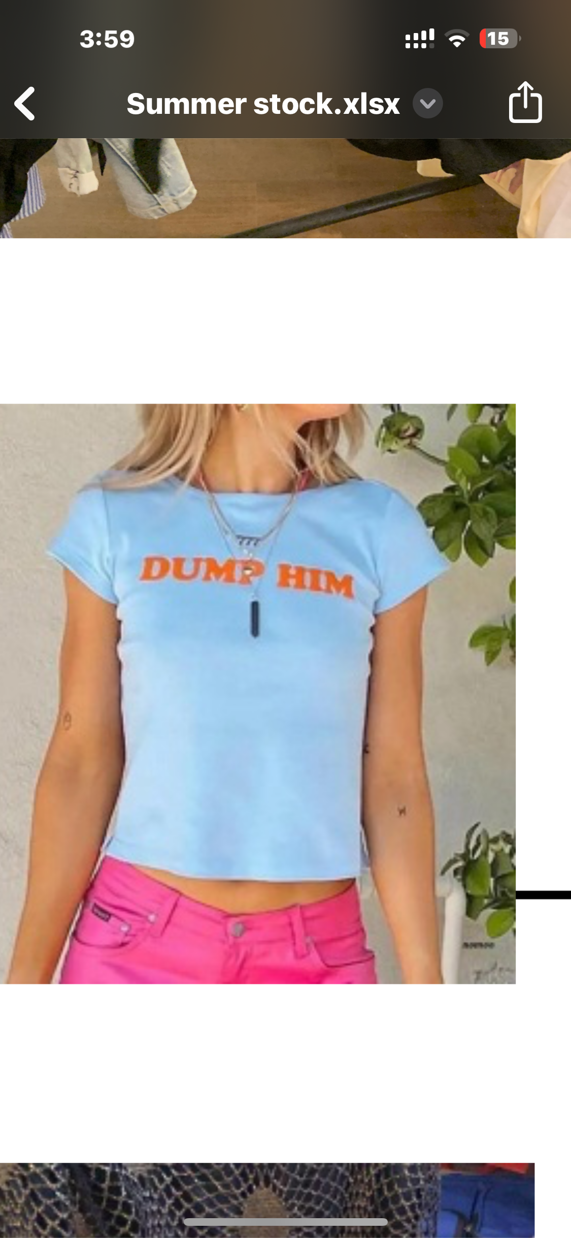 Dump Him crop top