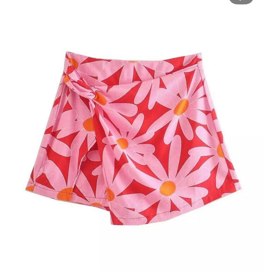 Floral skirt shorts
