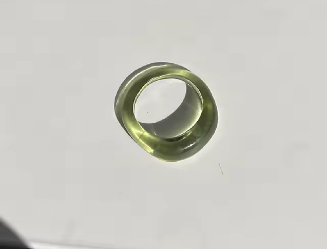 Vintage Resin Green Rings