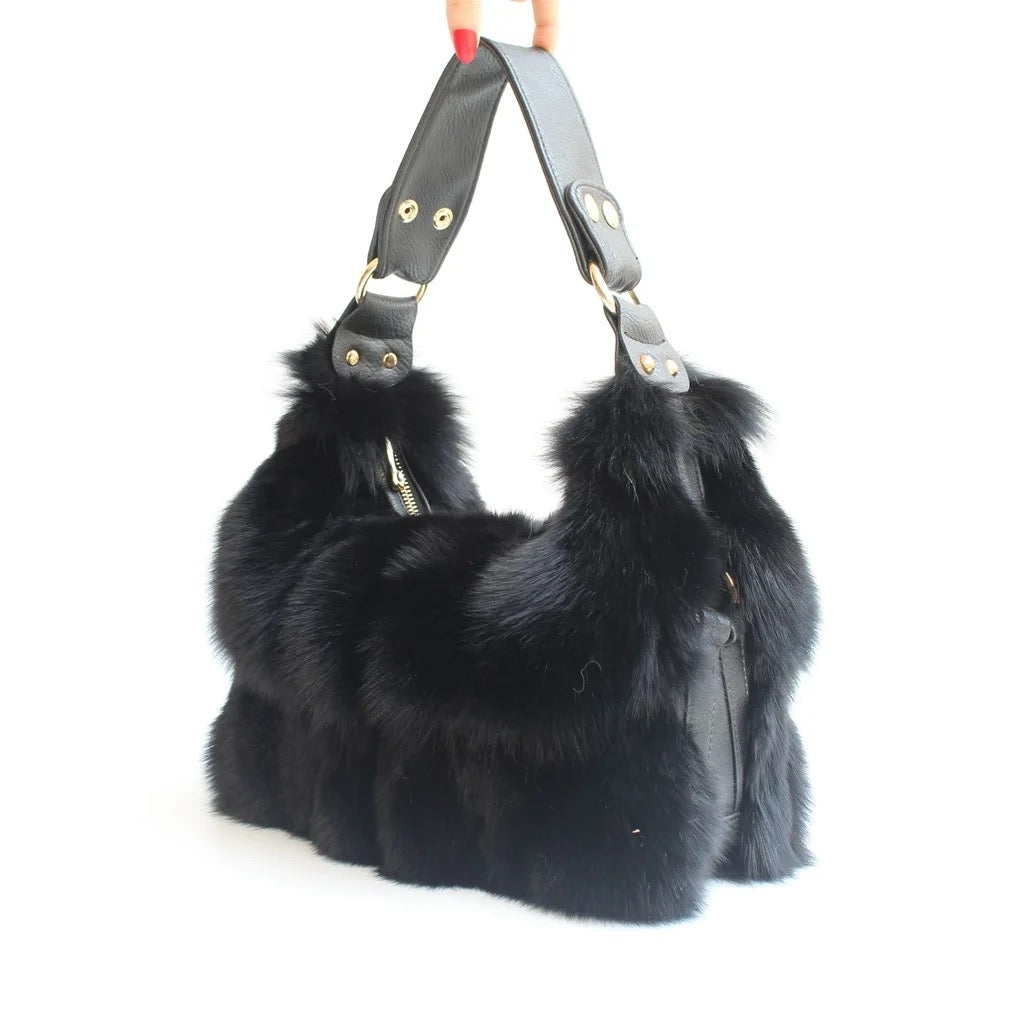 Real Fox Fur Handbag