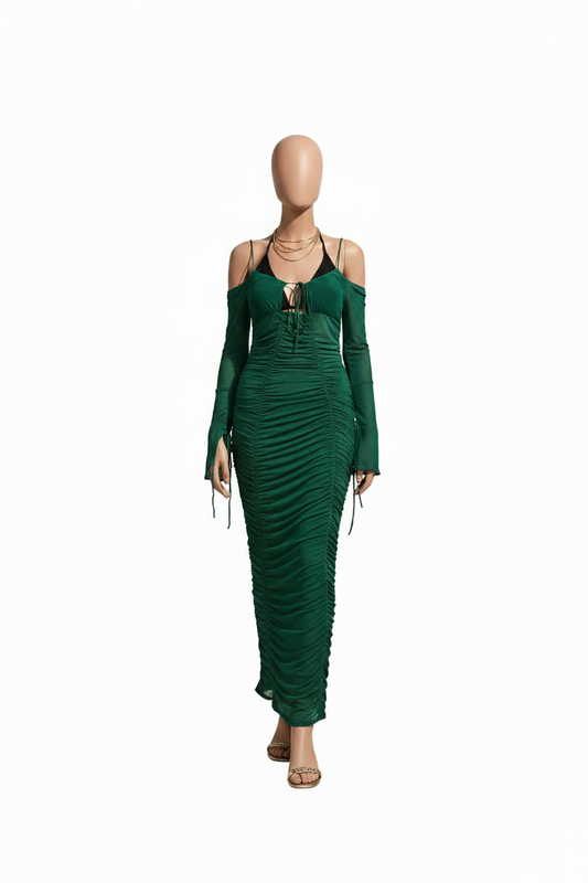Green cover up dress