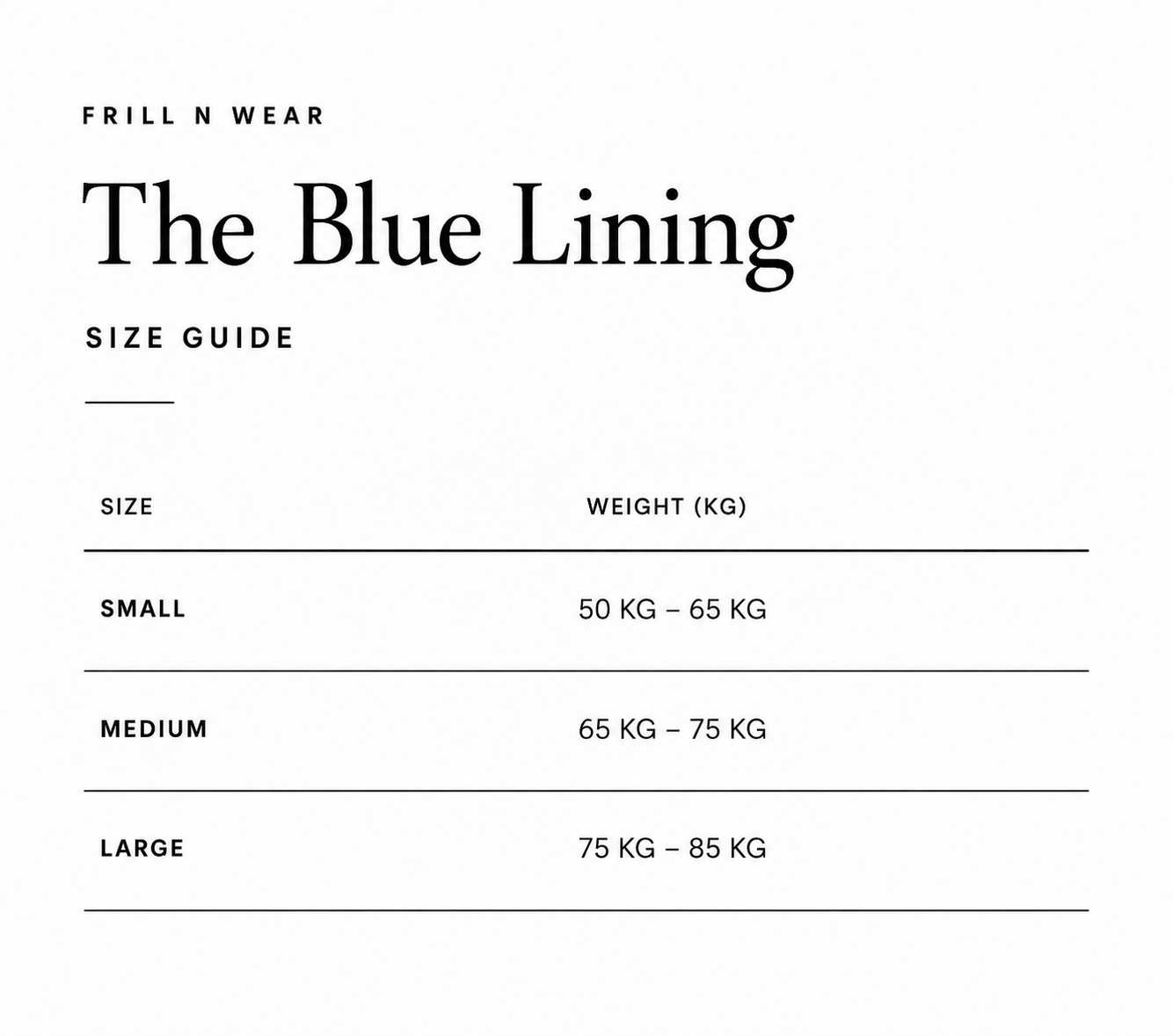 Size Guide